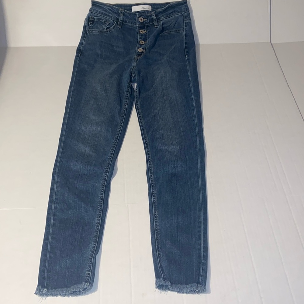 KanCan Juniors Size 5 Button Fly Skinny Blue Jeans